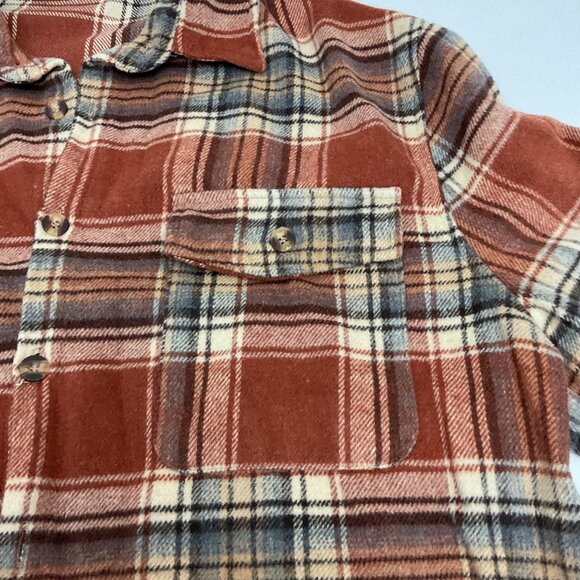 kid Size S and adult Size L set  & Plaid Flannel Button-Up Shirt With Dual - Picture 2 of 10